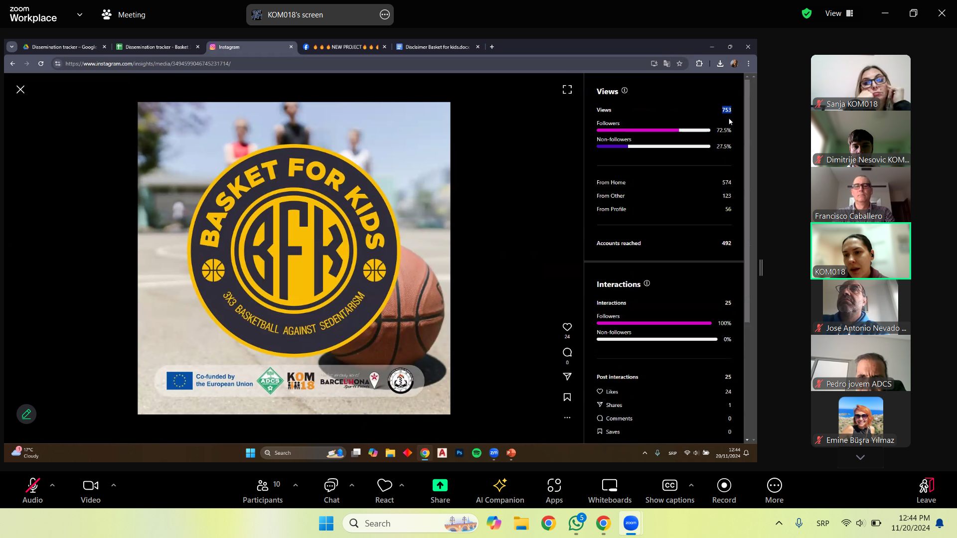 Basket for kids – 3×3 basketball against sedentarism – partner meeting