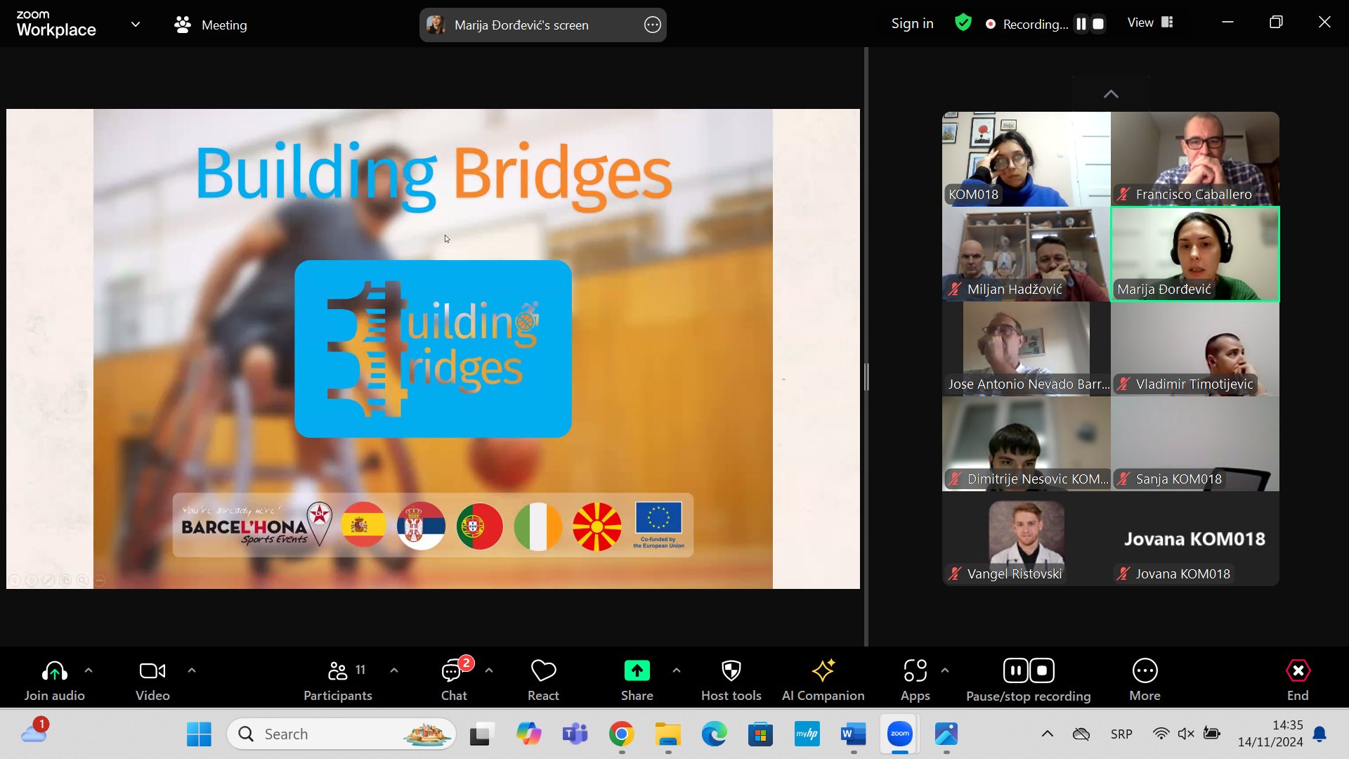 Building bridges – Online partner meeting