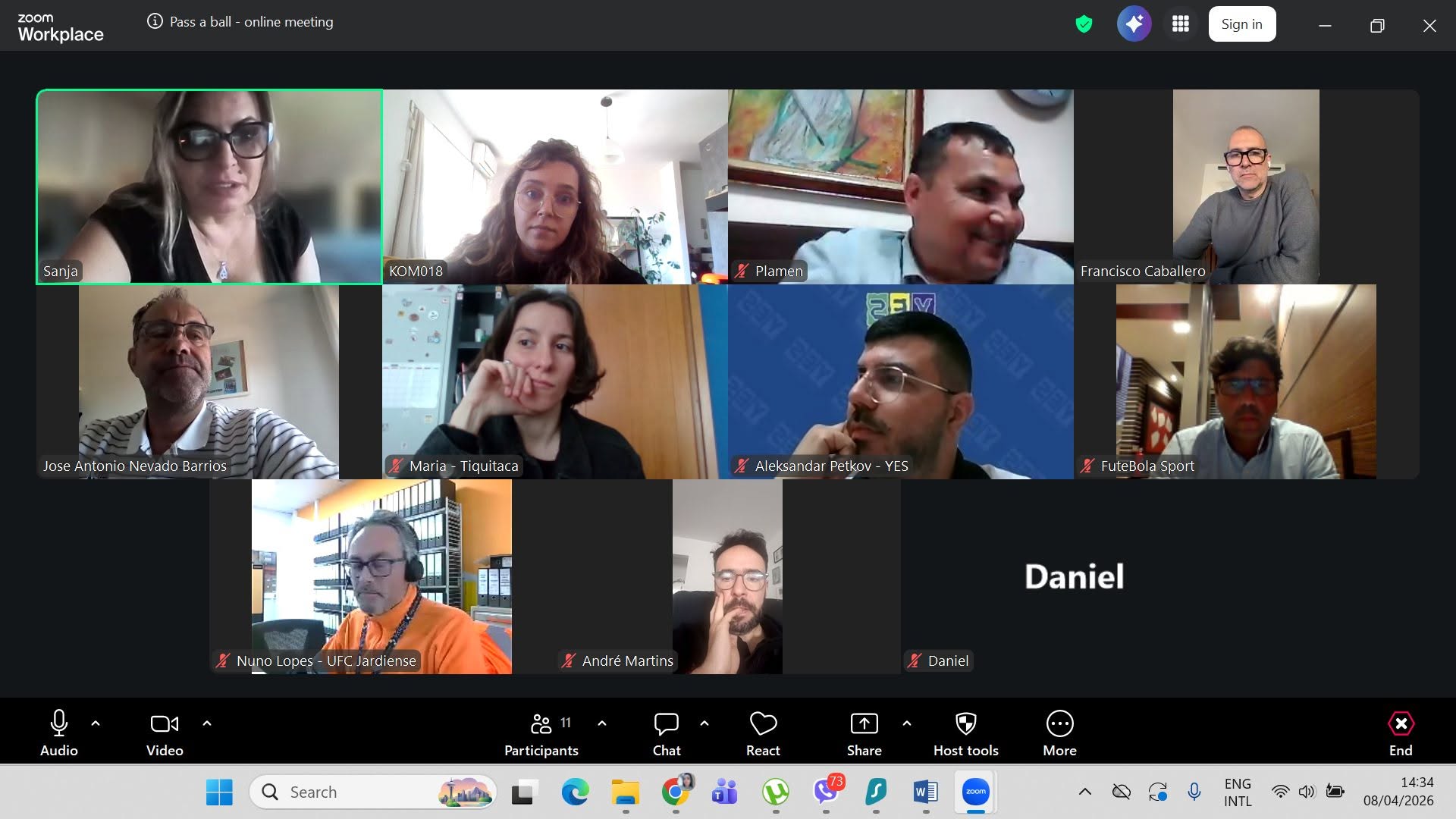 Pass a ball, make a friend – Online experts meeting